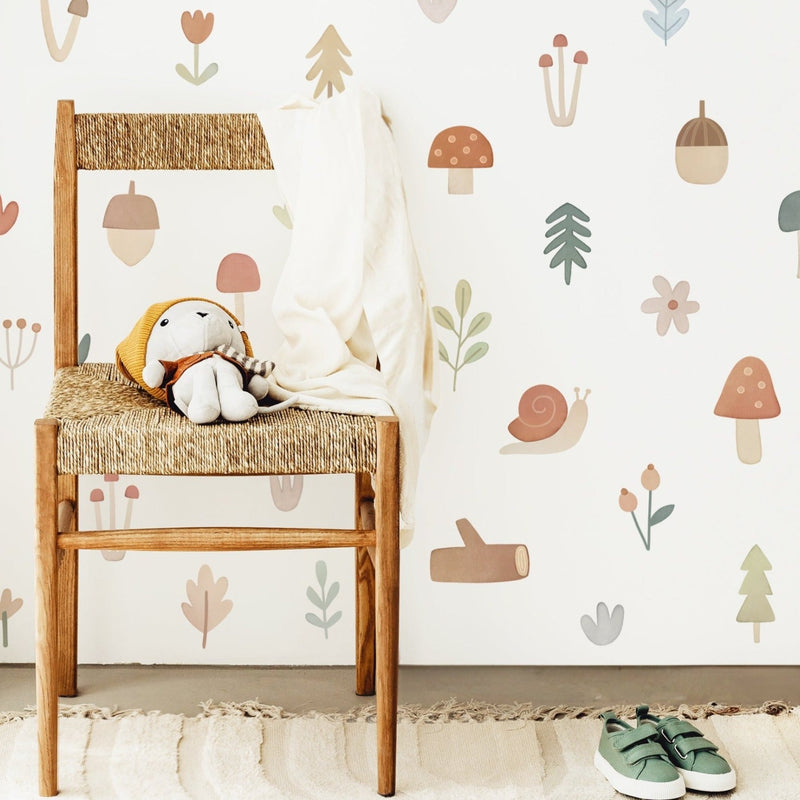 Forest Foliage Fabric Wall Decal Set