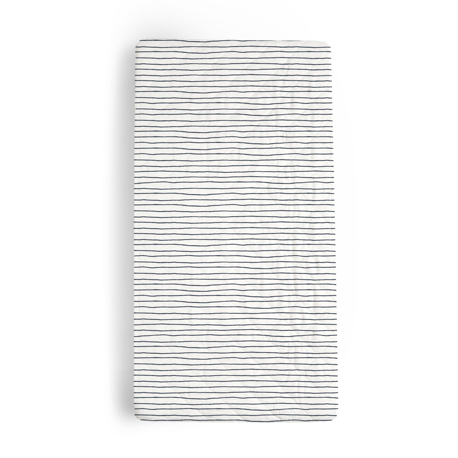 Navy Stripes Organic Changing Pad Cover