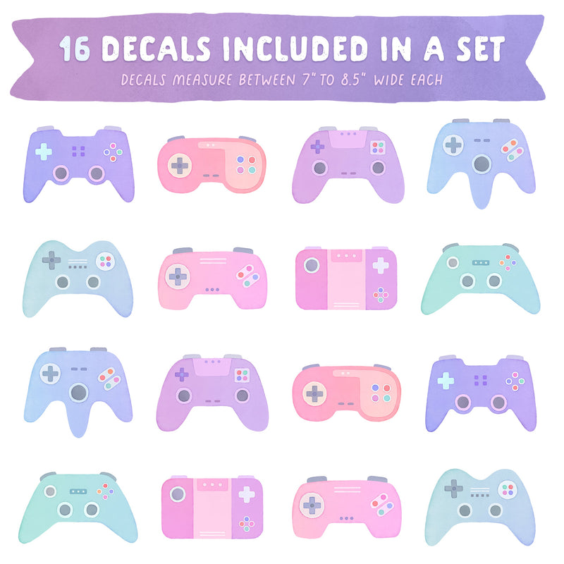 Pastel Video Game Controller Wall Decals