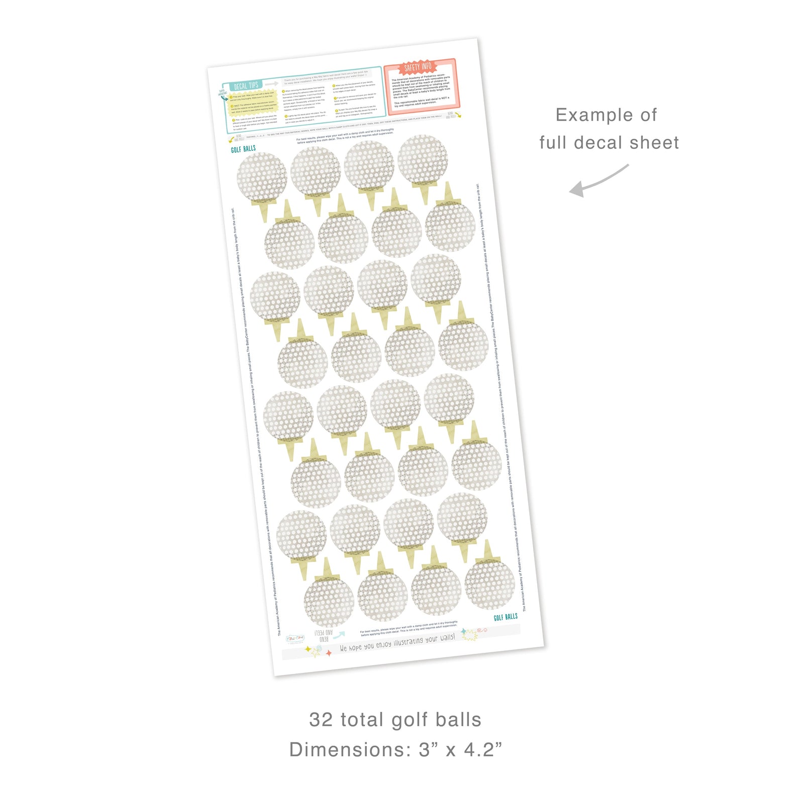 Golf Fabric Wall Decals