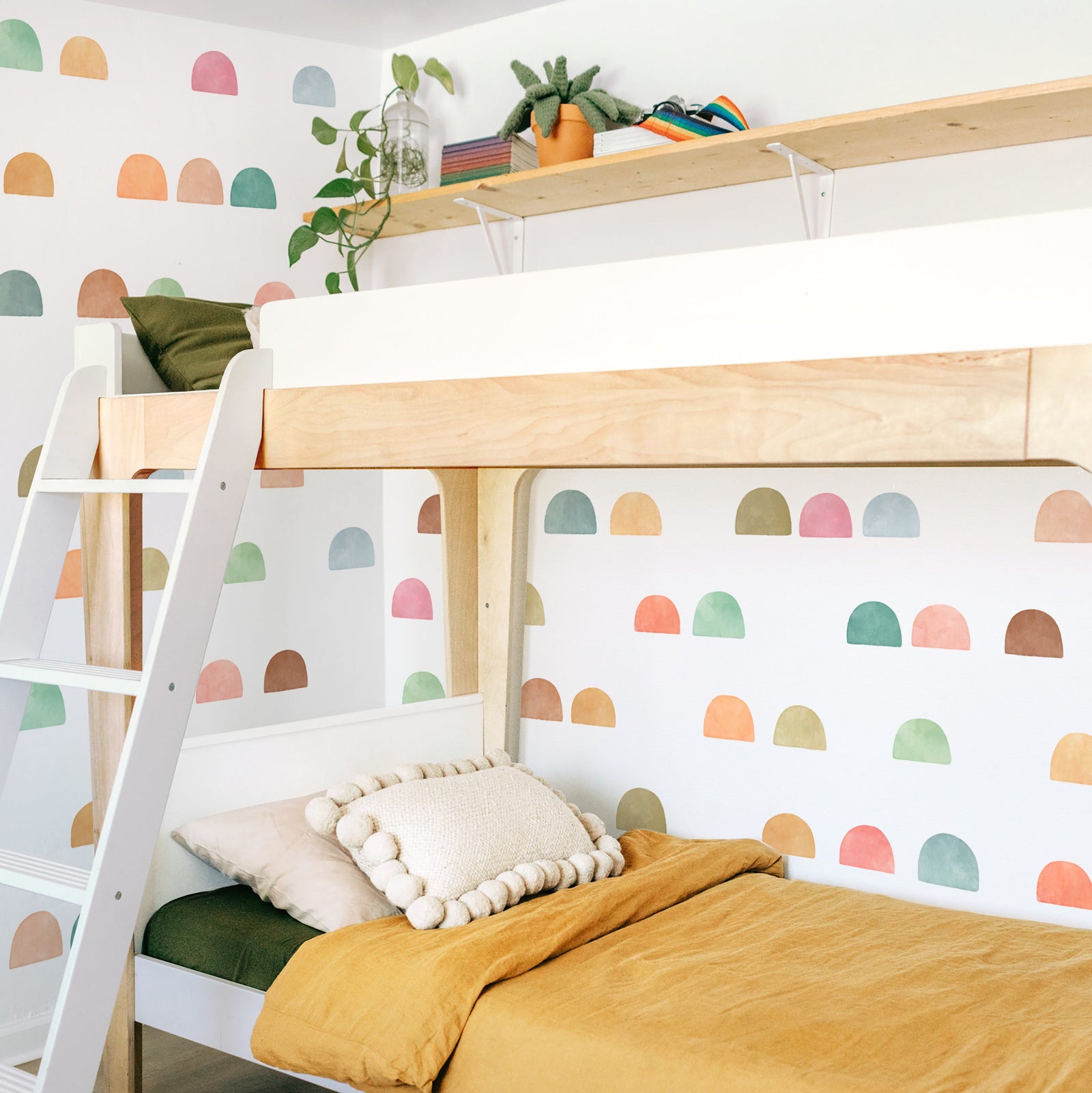 Colorful Individual Scallop Wall Decals