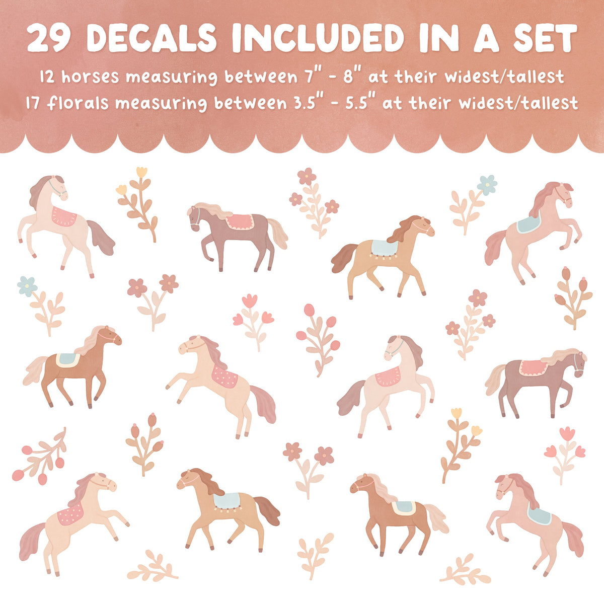 Saddle Up Horse Fabric Wall Decals