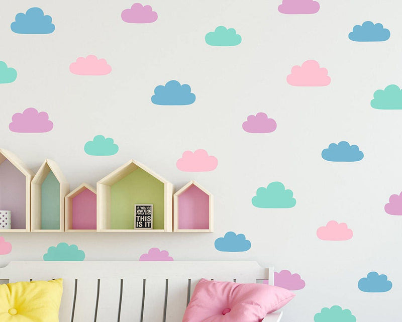 Colorful Clouds Wall Decal Set