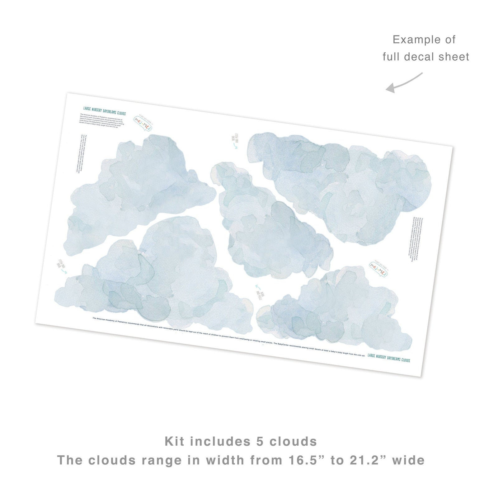 Nursery Daydreams Cloud Wall Decals - Large
