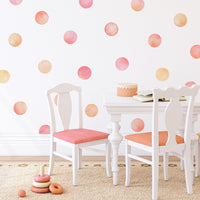 Watercolor Blush Dot Fabric Wall Decals