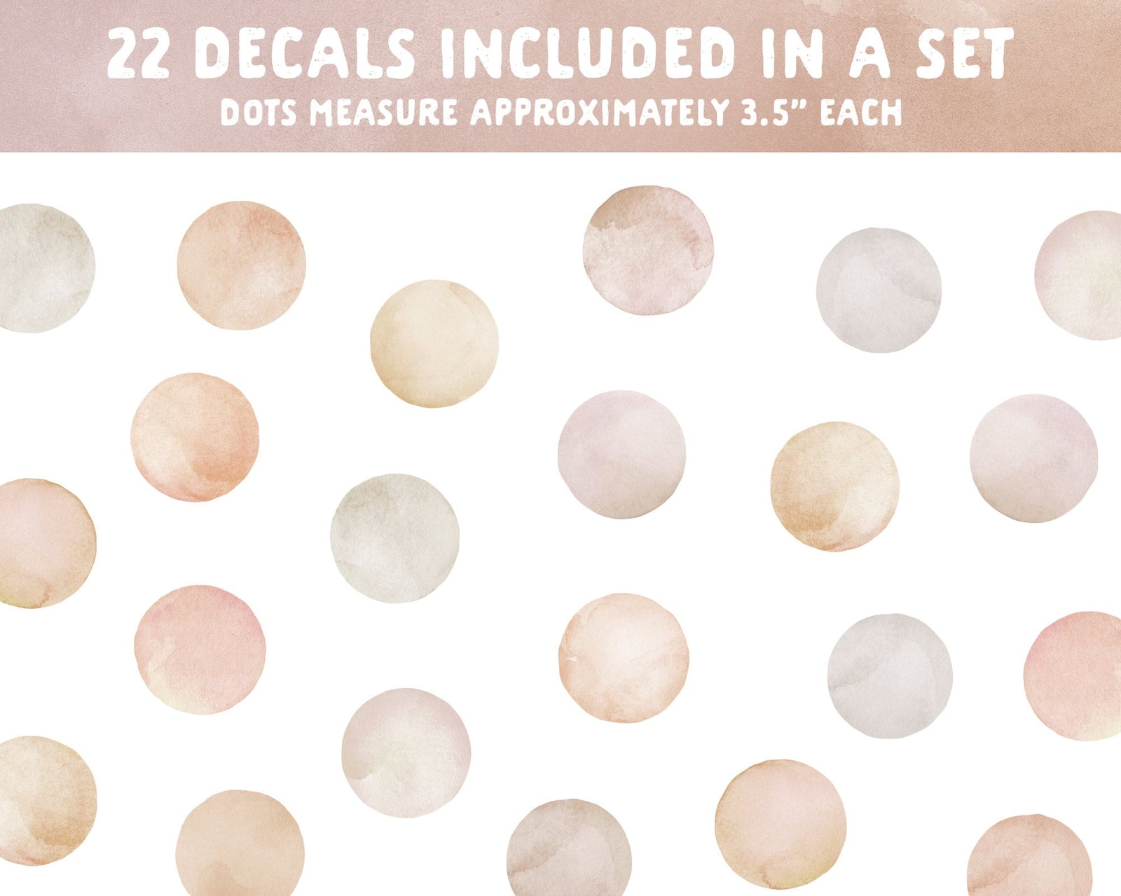 Neutral Watercolor Dot Fabric Wall Decals