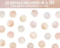 Neutral Watercolor Dot Fabric Wall Decals