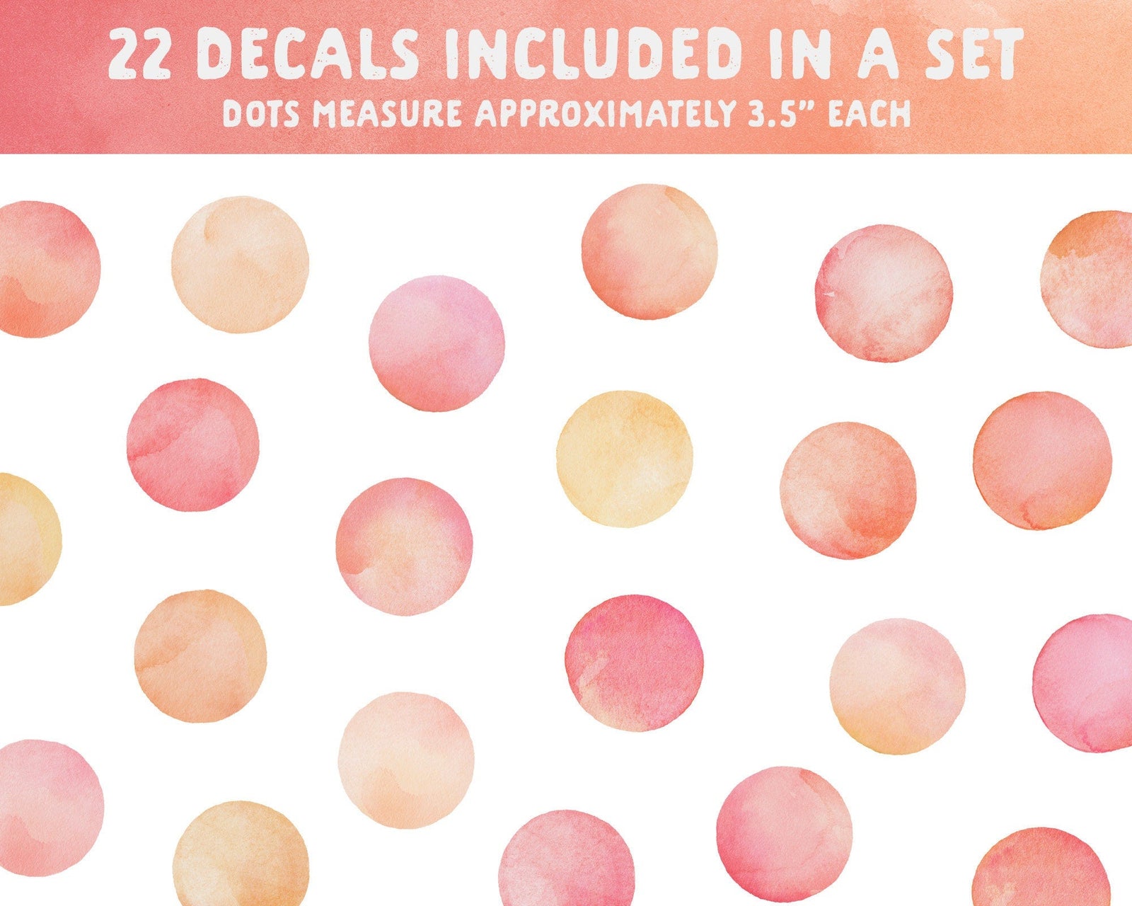 Watercolor Blush Dot Fabric Wall Decals