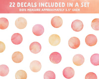 Watercolor Blush Dot Fabric Wall Decals