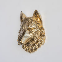Faux Mini Wolf Head Sculpture