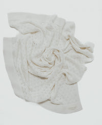 Vanilla Pointelle Knit Blanket