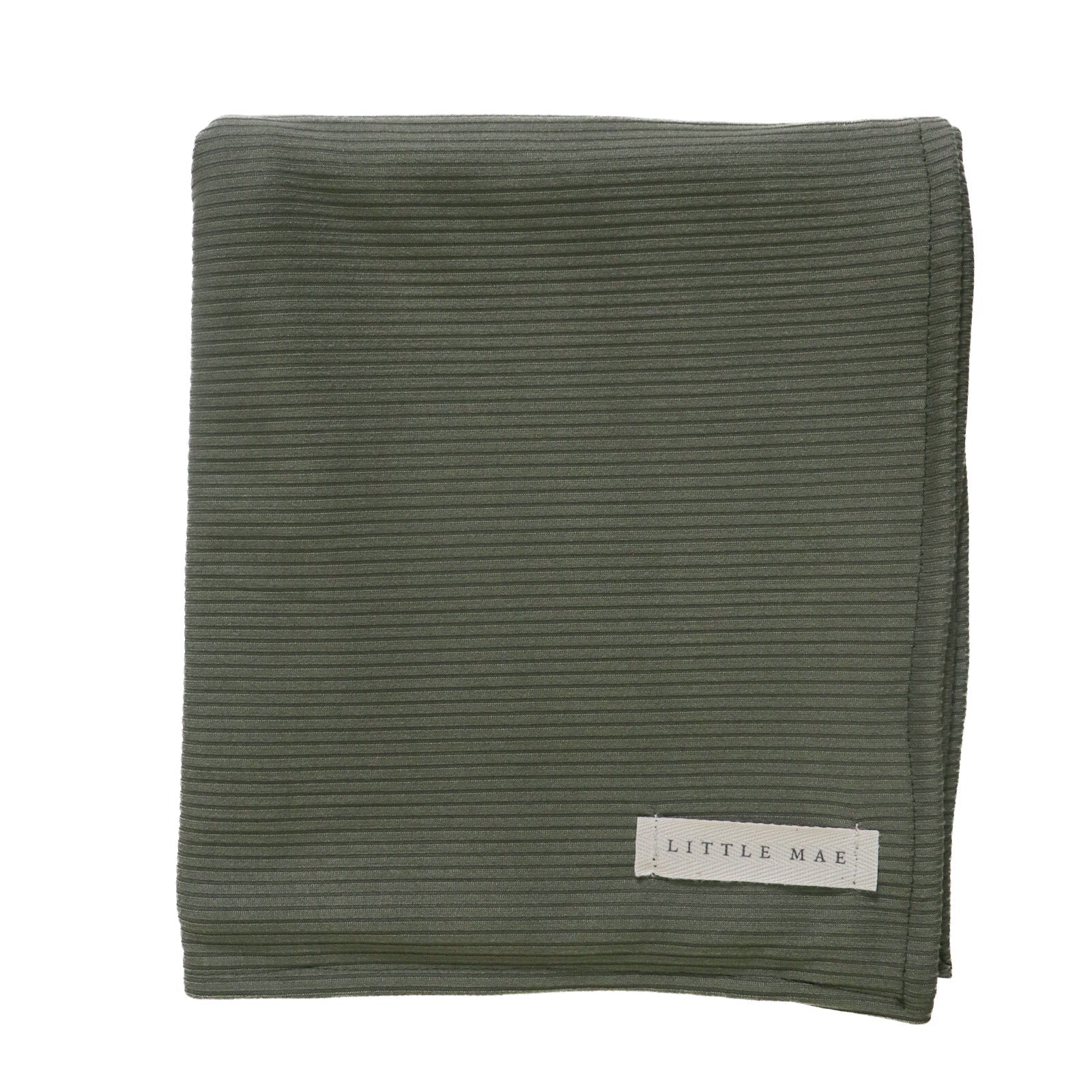 Moss Ribbed Stretch Swaddle Blanket