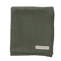Moss Ribbed Stretch Swaddle Blanket