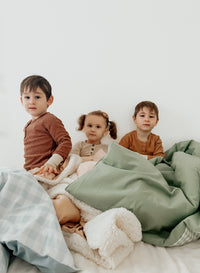 Chestnut Gingham Quilted Blanket