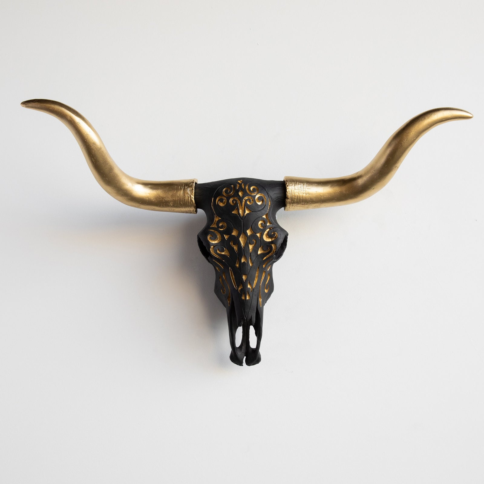 Faux Carved Texas Longhorn Skull
