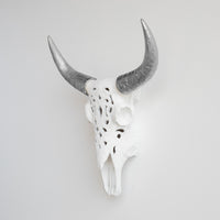 Faux Carved Cow Skull Wall Hanging