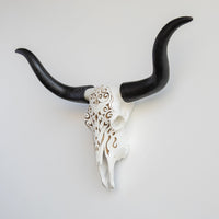 Faux Carved Texas Longhorn Skull