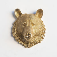 Faux Mini Bear Head Sculpture