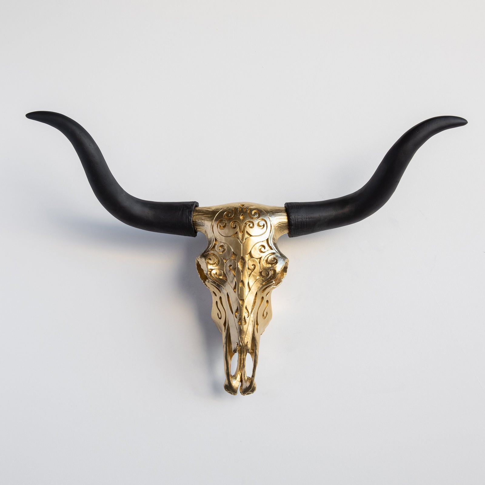 Faux Carved Texas Longhorn Skull