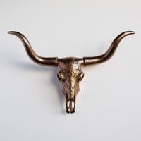 Faux Carved Texas Longhorn Skull