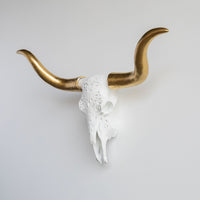 Faux Carved Texas Longhorn Skull