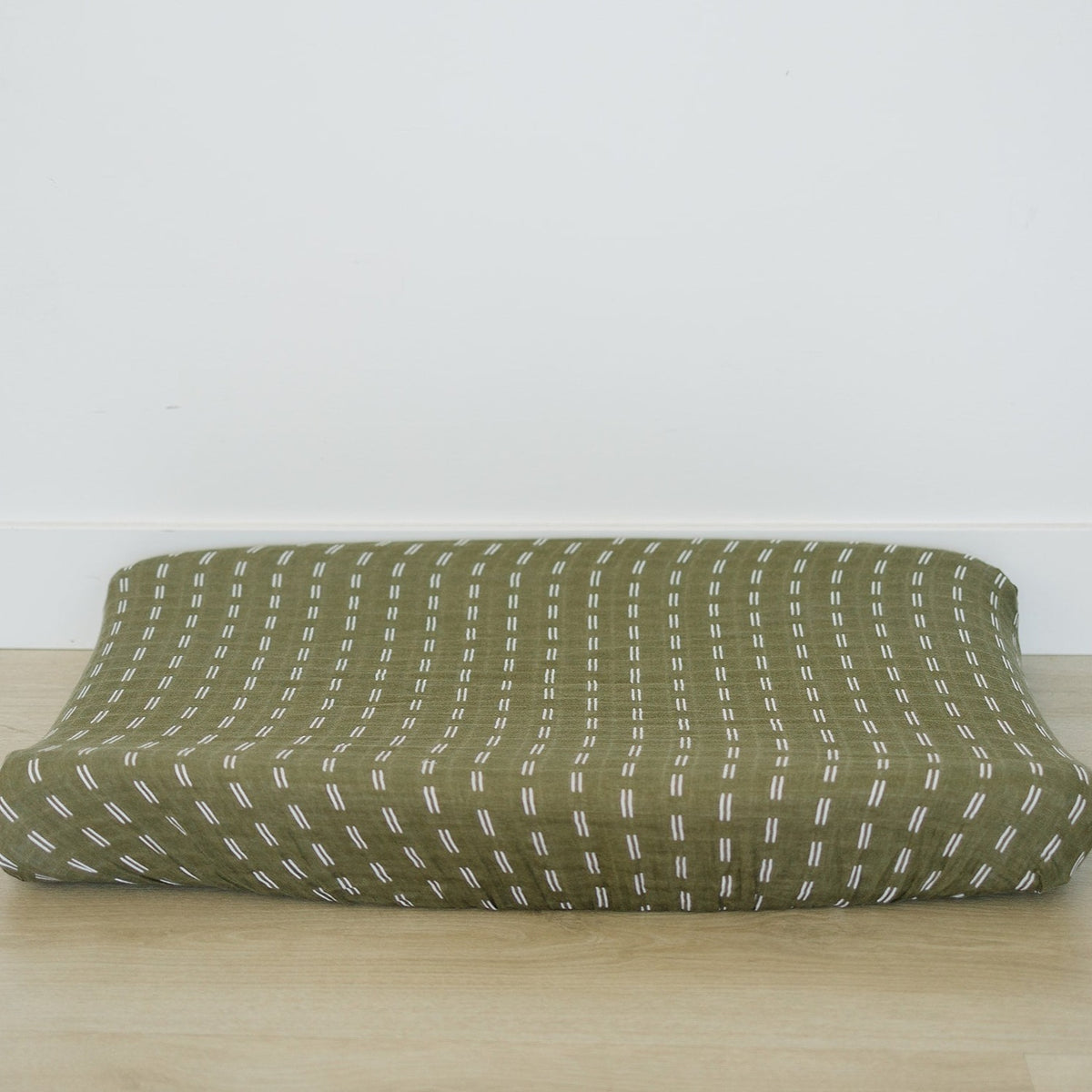 Olive Strokes Changing Pad Cover