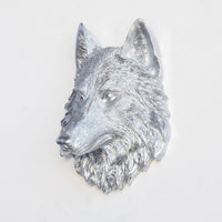 Faux Mini Wolf Head Sculpture