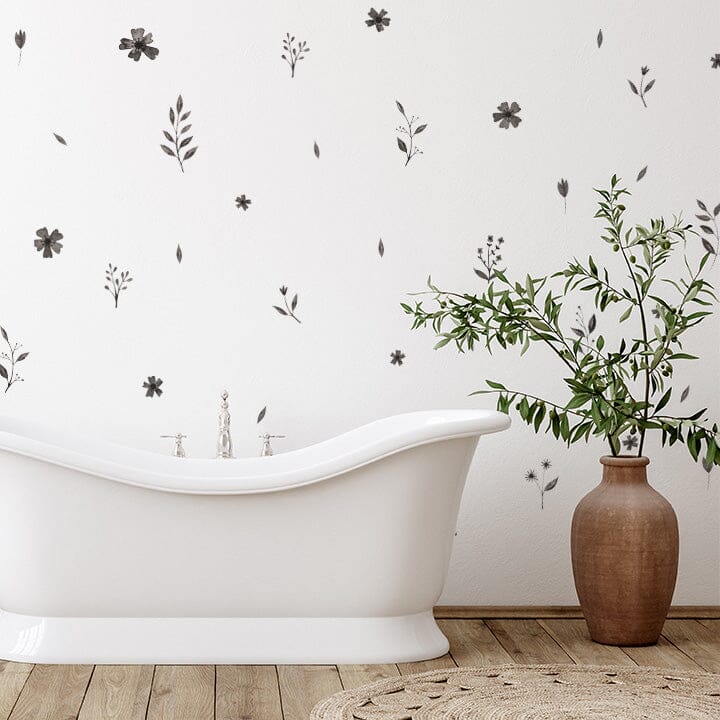 Inked Floral Wall Decals