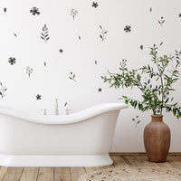 Inked Floral Wall Decals