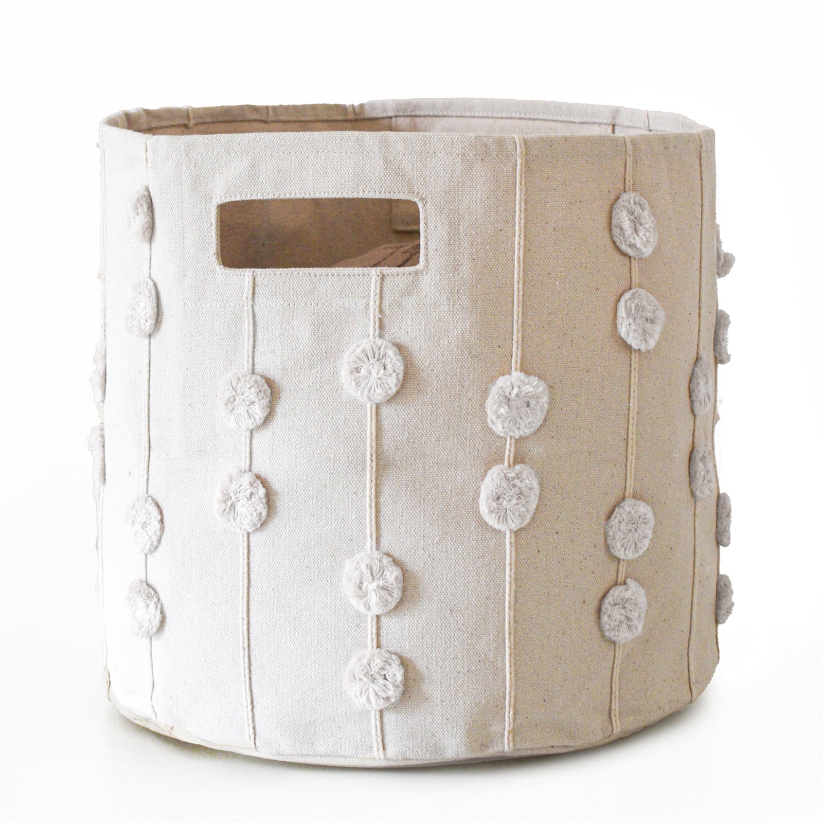 Pompom Storage Basket - Ivory