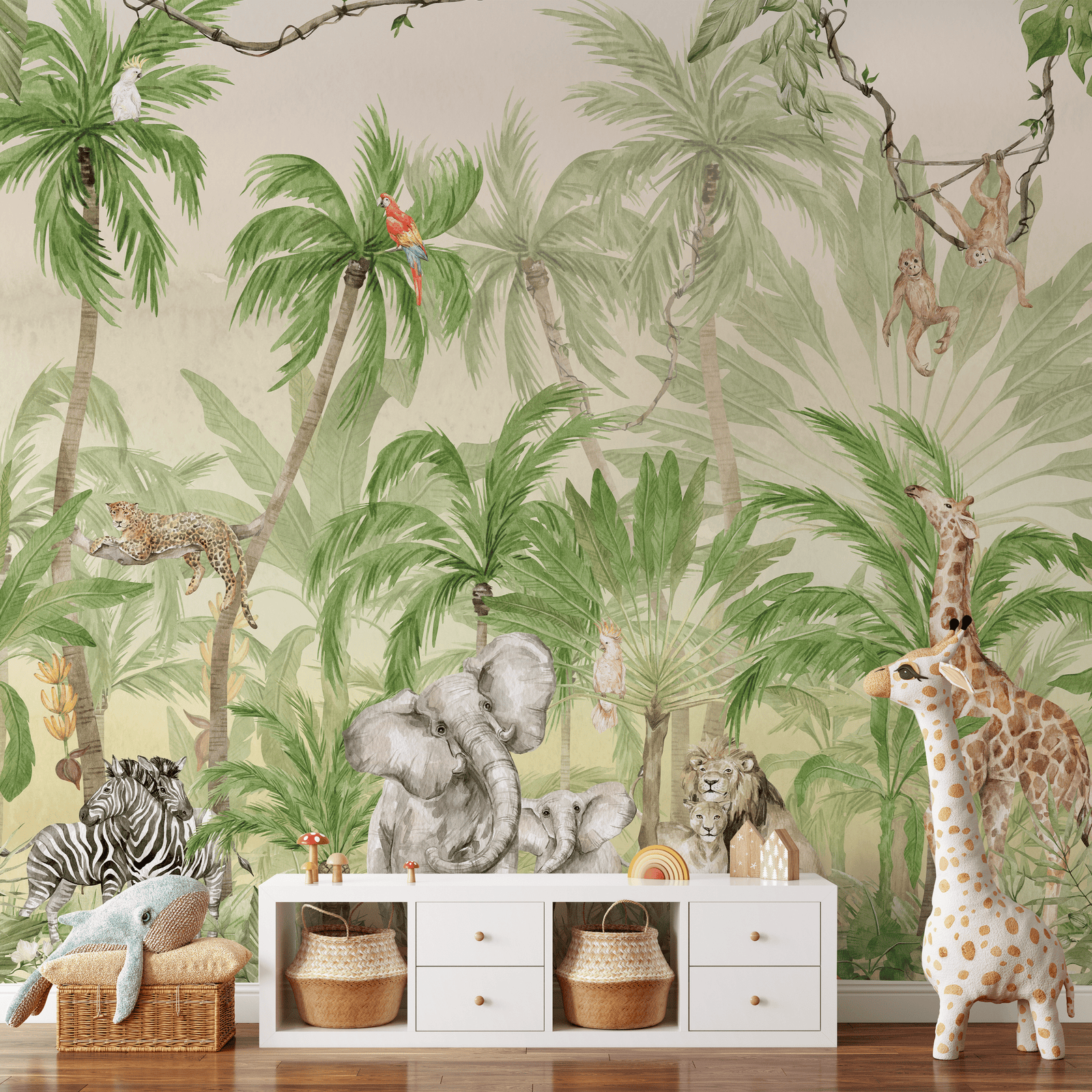 Jungle Animals Wallpaper Mural