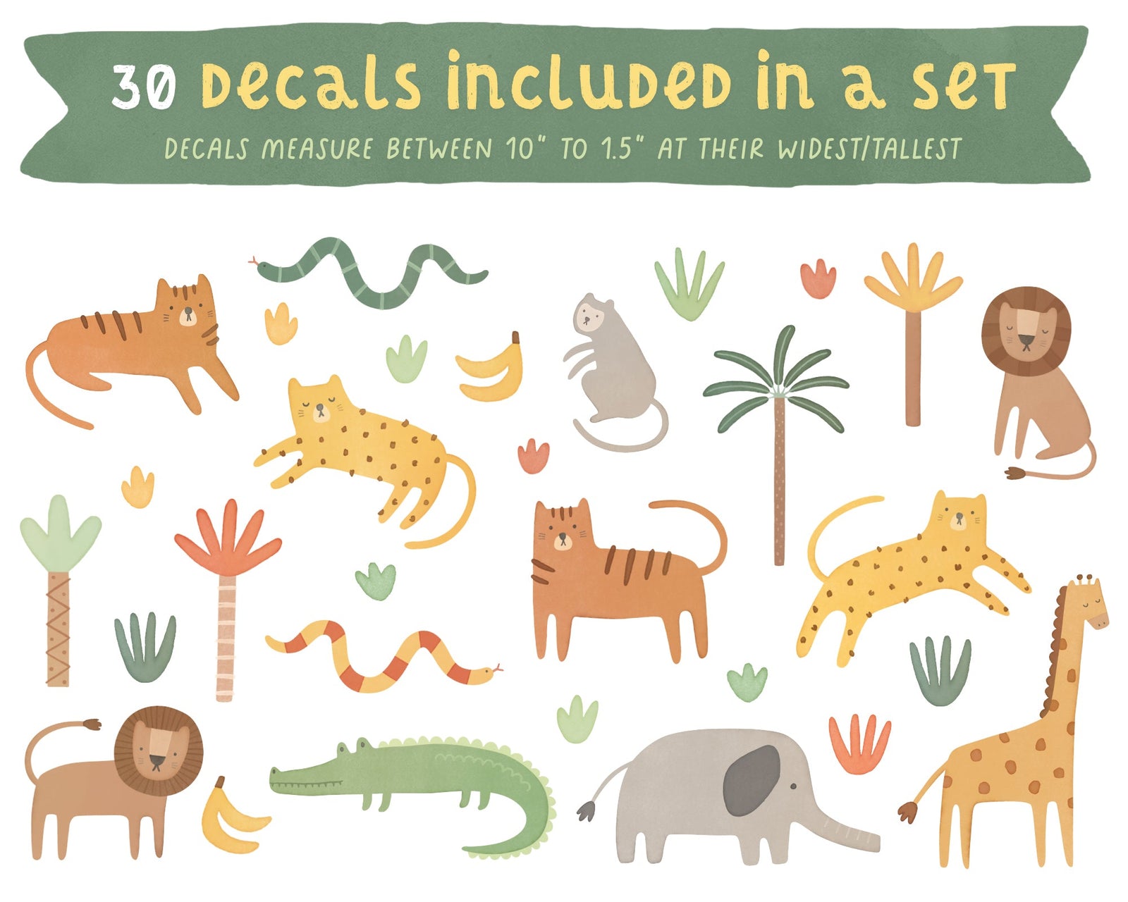 Safari Soiree Fabric Wall Decals