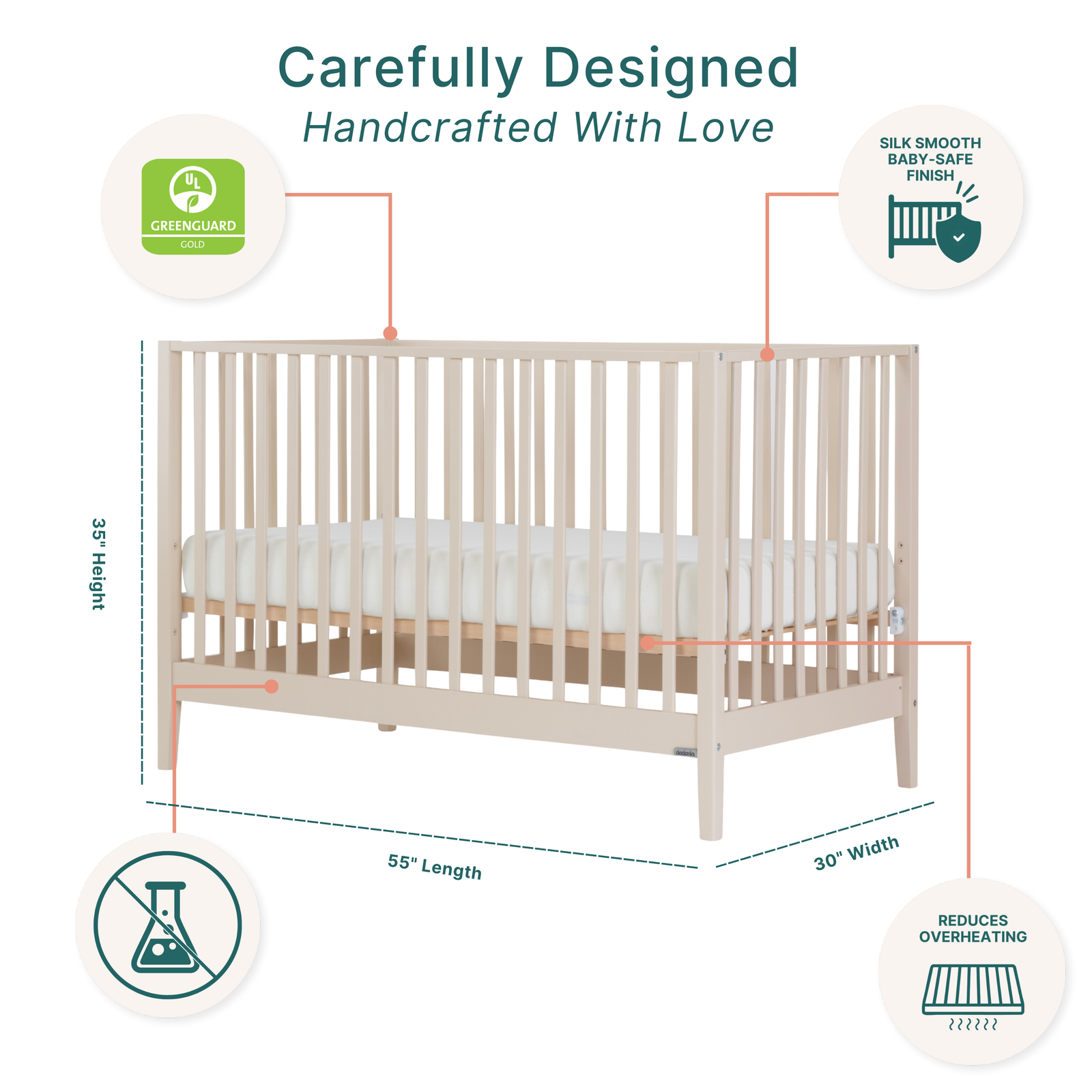 Lala 3-in-1 Convertible Crib