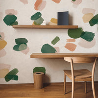 Large Emerald Brushstroke Wall Decals
