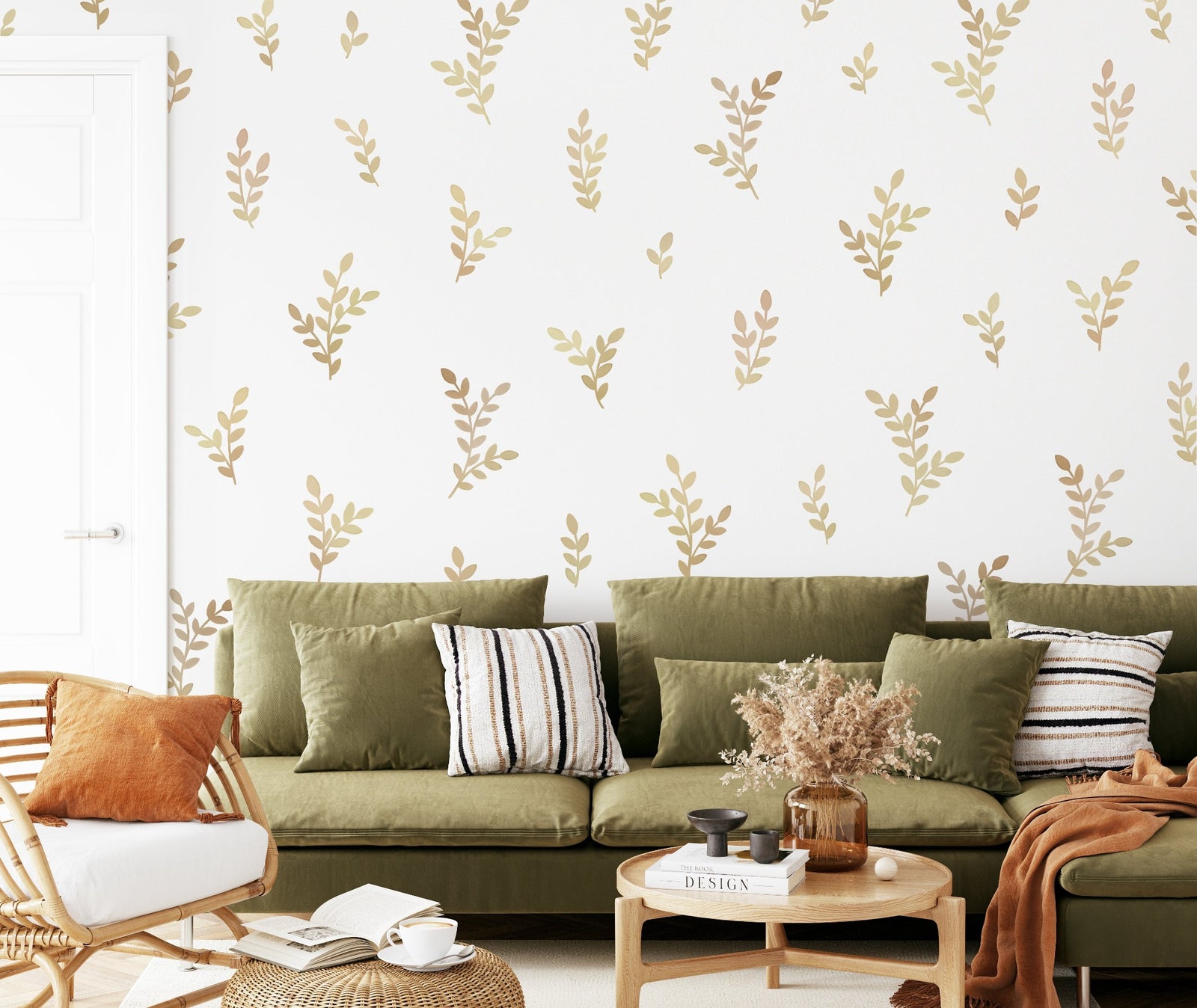 Leafy Branch Fabric Wall Decals