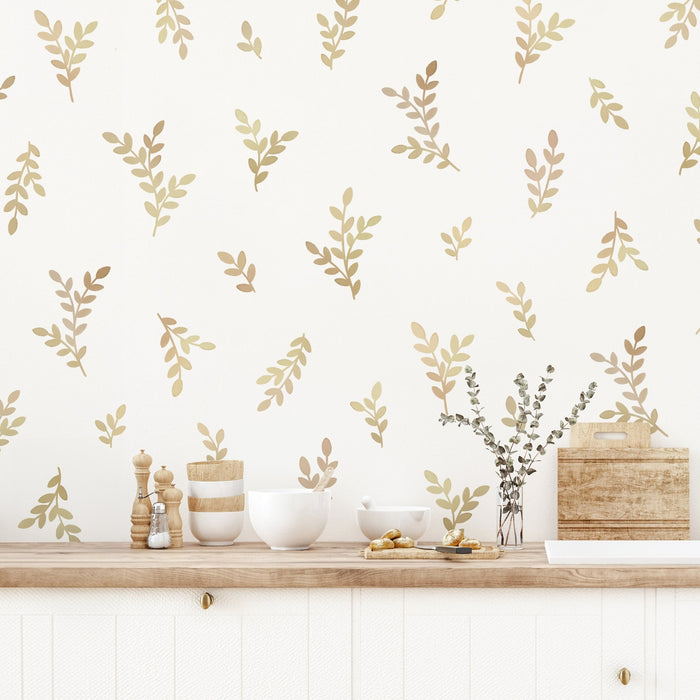 Leafy Branches Fabric Wall Decal Set
