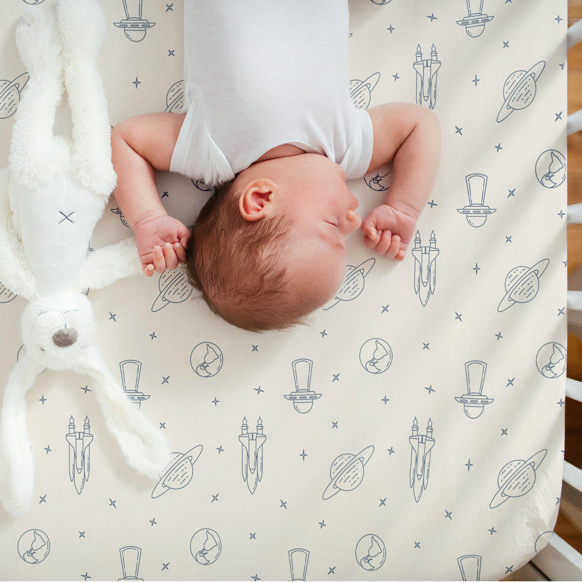 Celestial Organic Crib Sheet