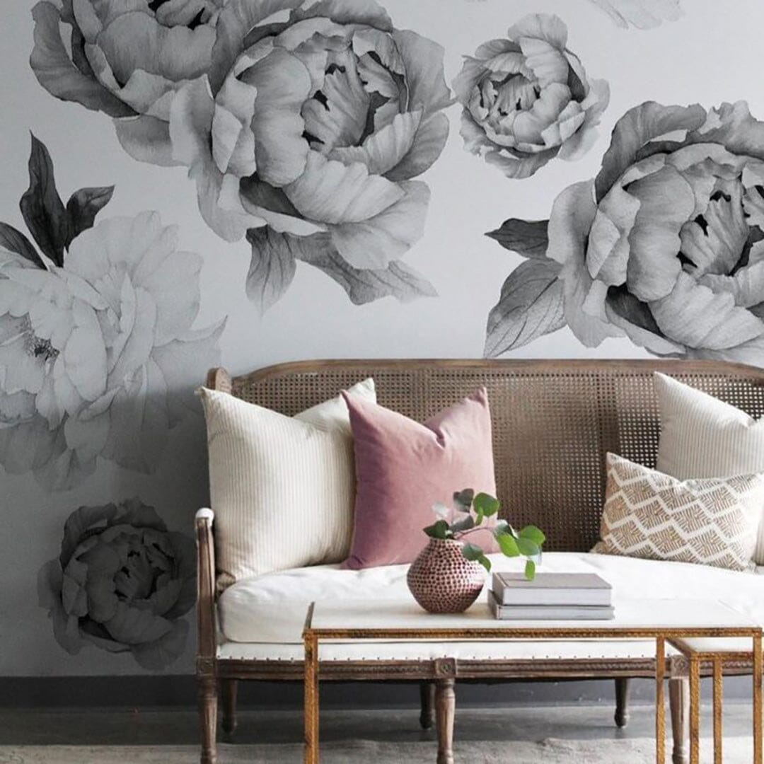Midnight Peony Wall Decals