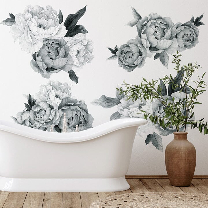 Midnight Peony Wall Decals