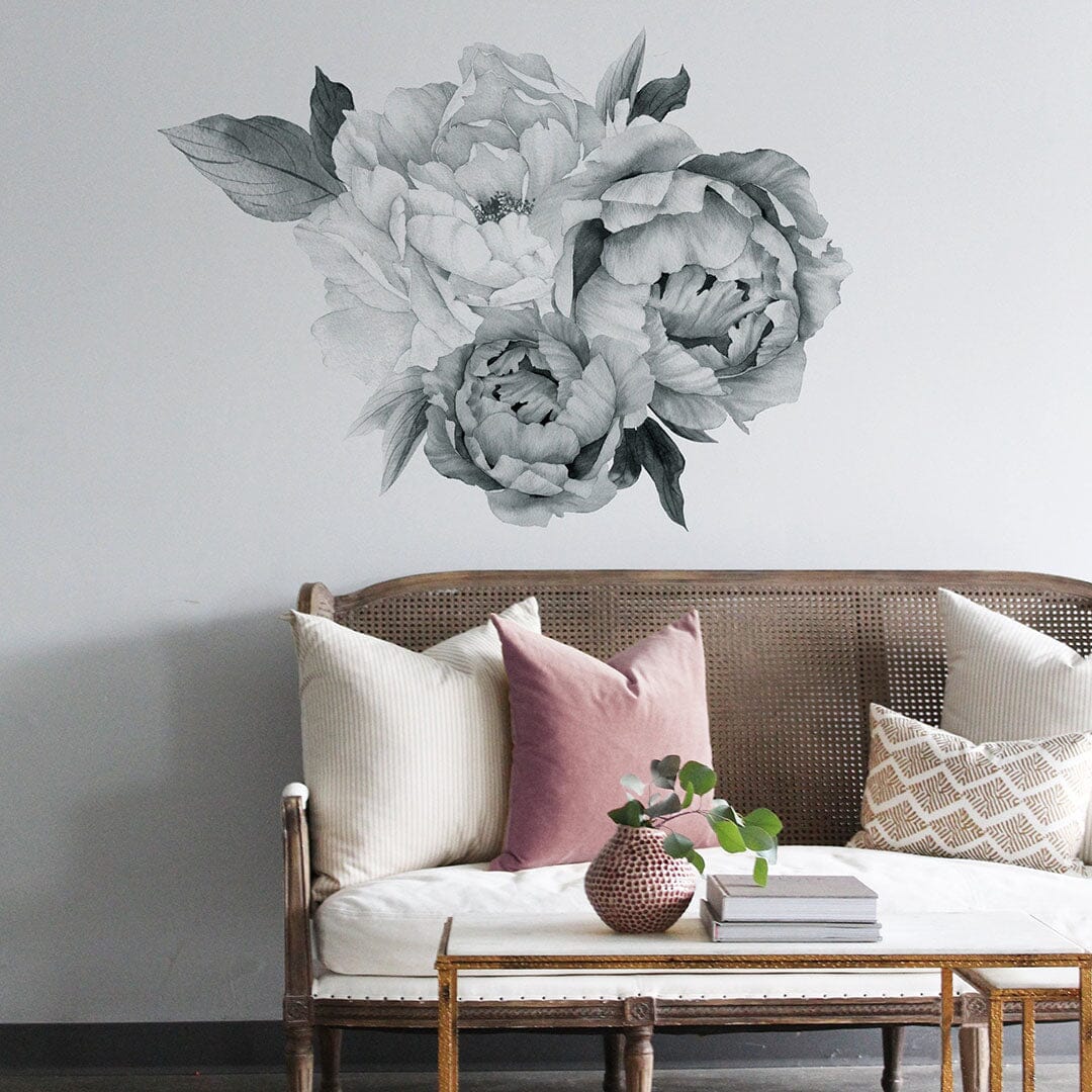 Midnight Peony Wall Decals