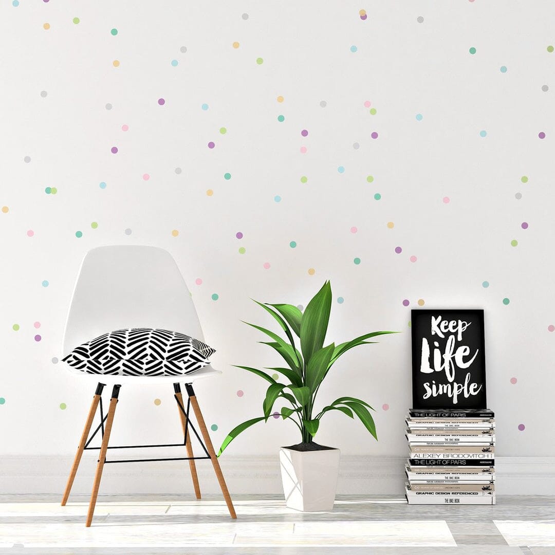 Mini Pastel Confetti Dot Wall Decals