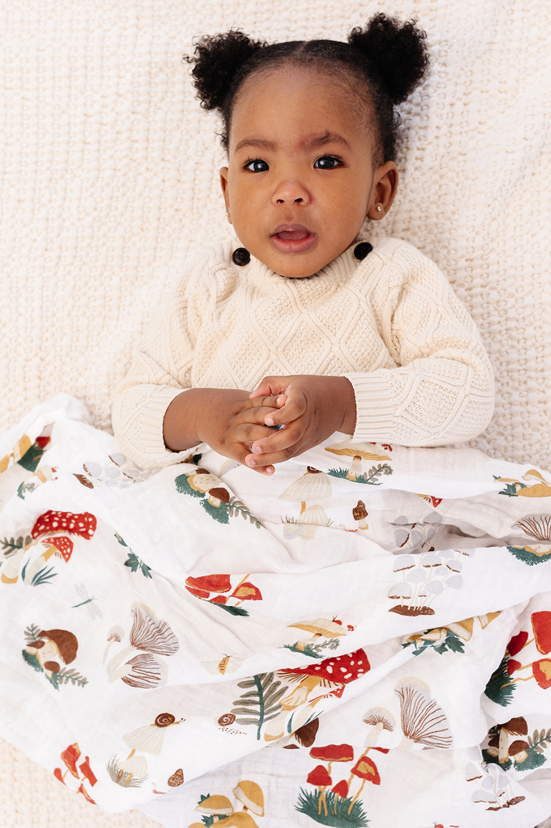 Mushroom Swaddle Blanket