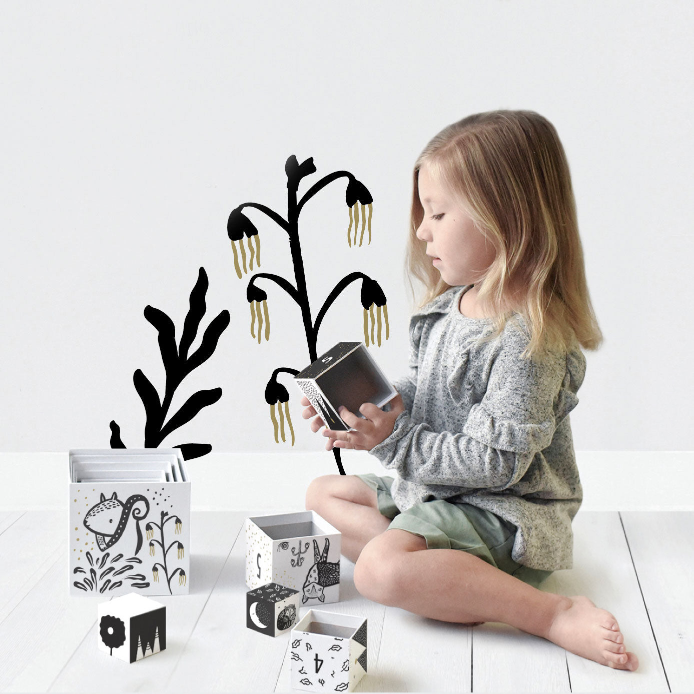 Woodland Numbers Nesting Blocks