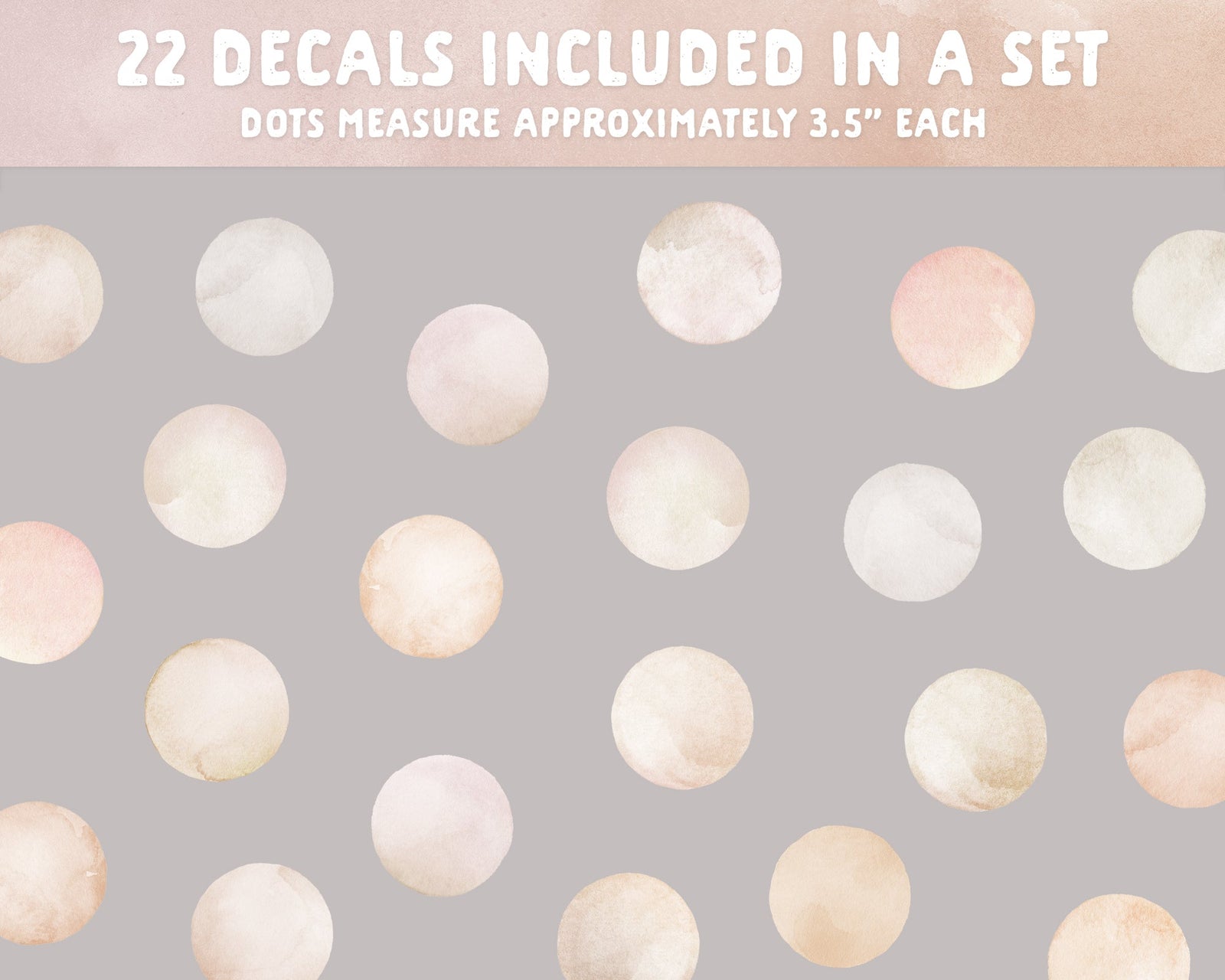 Light Watercolor Dot Wall Decals meant for Gray Walls