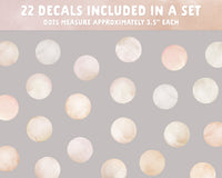 Light Watercolor Dot Wall Decals meant for Gray Walls