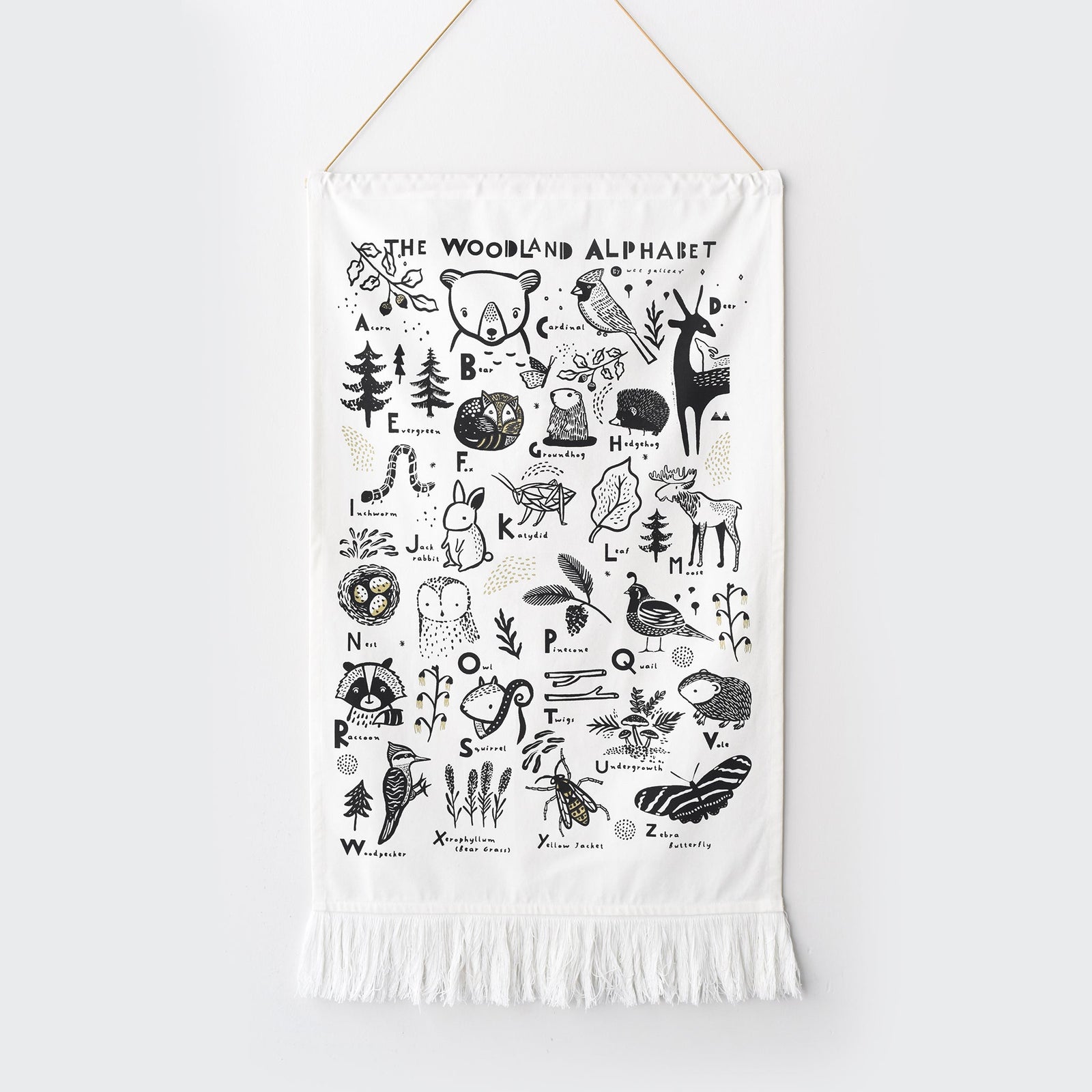 Woodland Alphabet Wall Tapestry