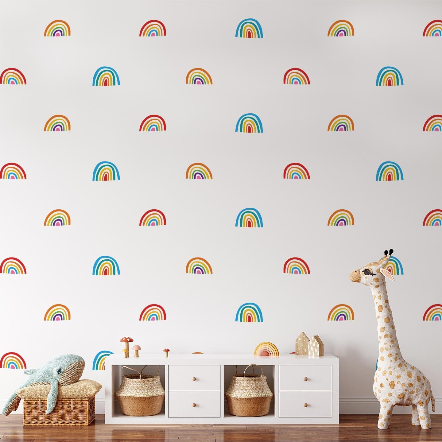 Mini Ombre Rainbow Wall Decals