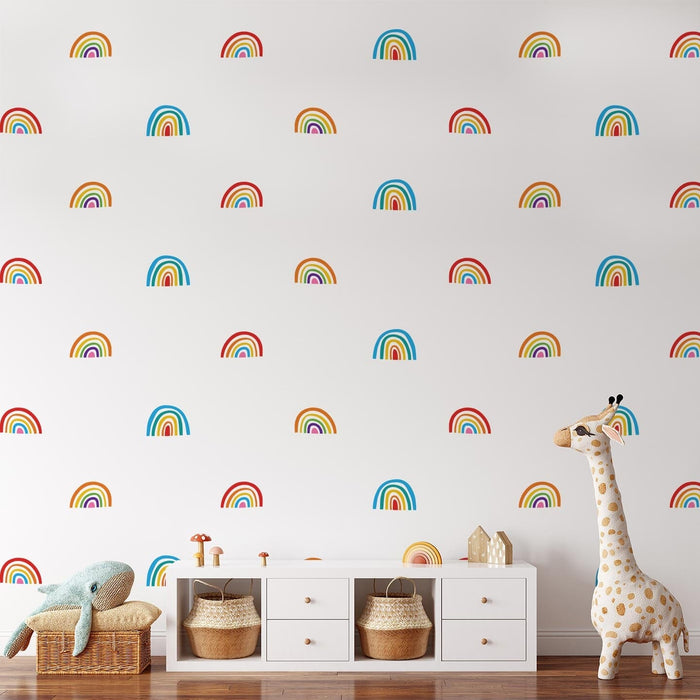 Mini Ombre Rainbows Wall Decal Set