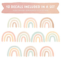 Pastel Rainbows Fabric Wall Decal Set