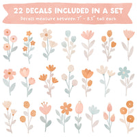 Wildflower Floral Fabric Wall Decals
